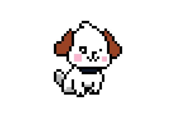 Cute Drawing Dog Character Pixel Art Svg Review