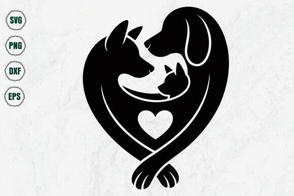 Dog and Cat Love Svg Review for Embroidery Projects