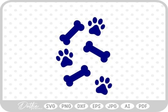 Dog Bones Paw Prints SVG PNG DXF Review