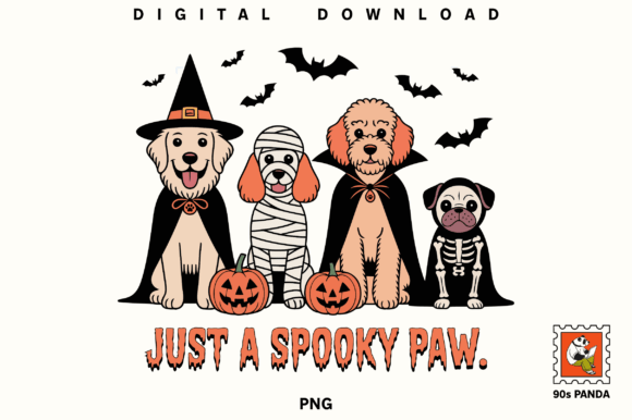 Dog Halloween Just a Spooky Paw Png Review