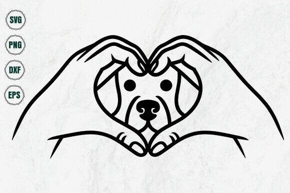 Dog in Heart Hands Svg Review