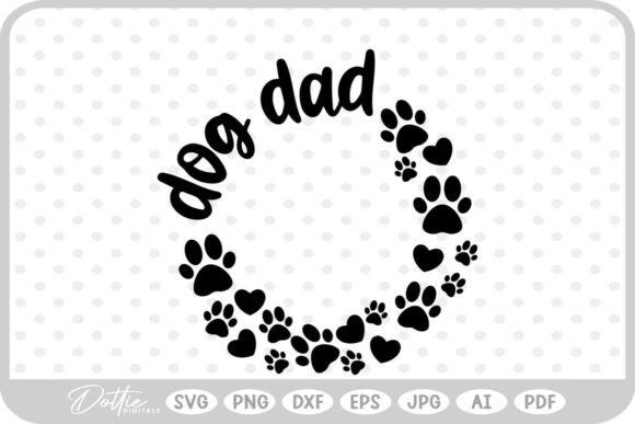 Dog Puppy Dad Dada SVG PNG DXF Review