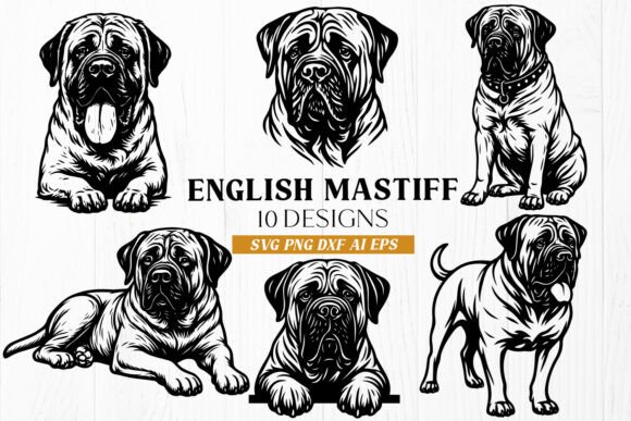 English Mastiff SVG PNG DXF Dog Bundle Review