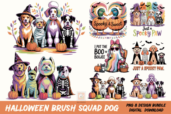 Halloween Brush Squad Dog Png Bundle Review