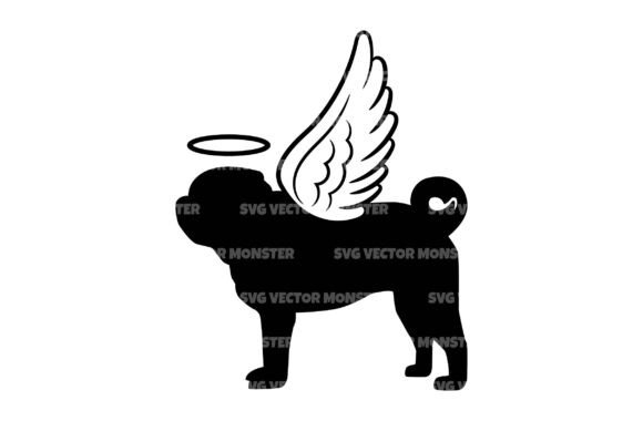 Pug Dog Angel Wings Halo Svg Png Review