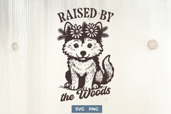 Raised by the Woods SVG Forest Dog PNG
